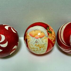 Pier One Set of 3 Festive Holiday Orbs